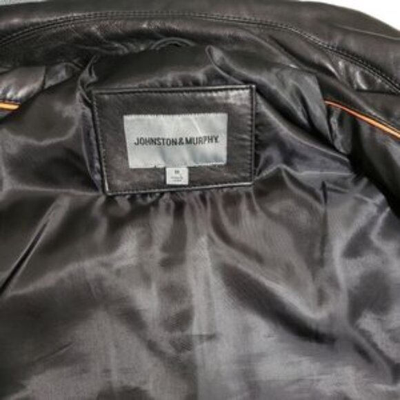 Johnston and murphy men leather jacket size M - Picture 7 of 10